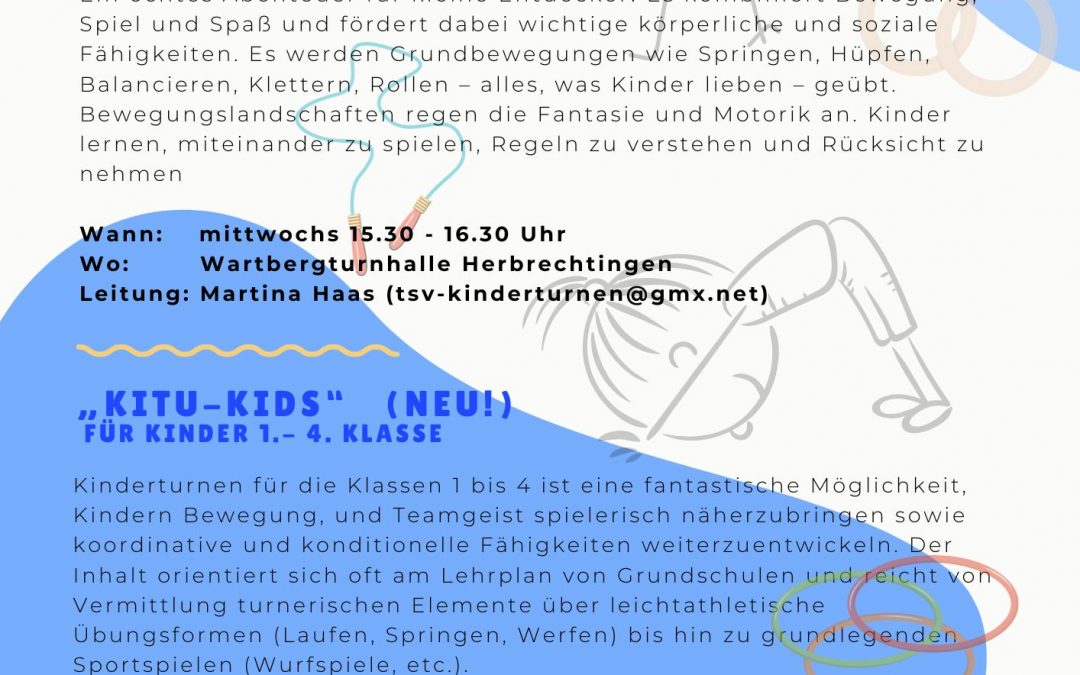 Kinderturnen – neue Angebote